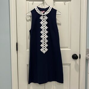 Lilly Pulitzer navy shift cotton dress size M